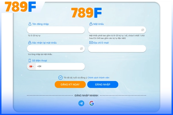 đăng ký 789f